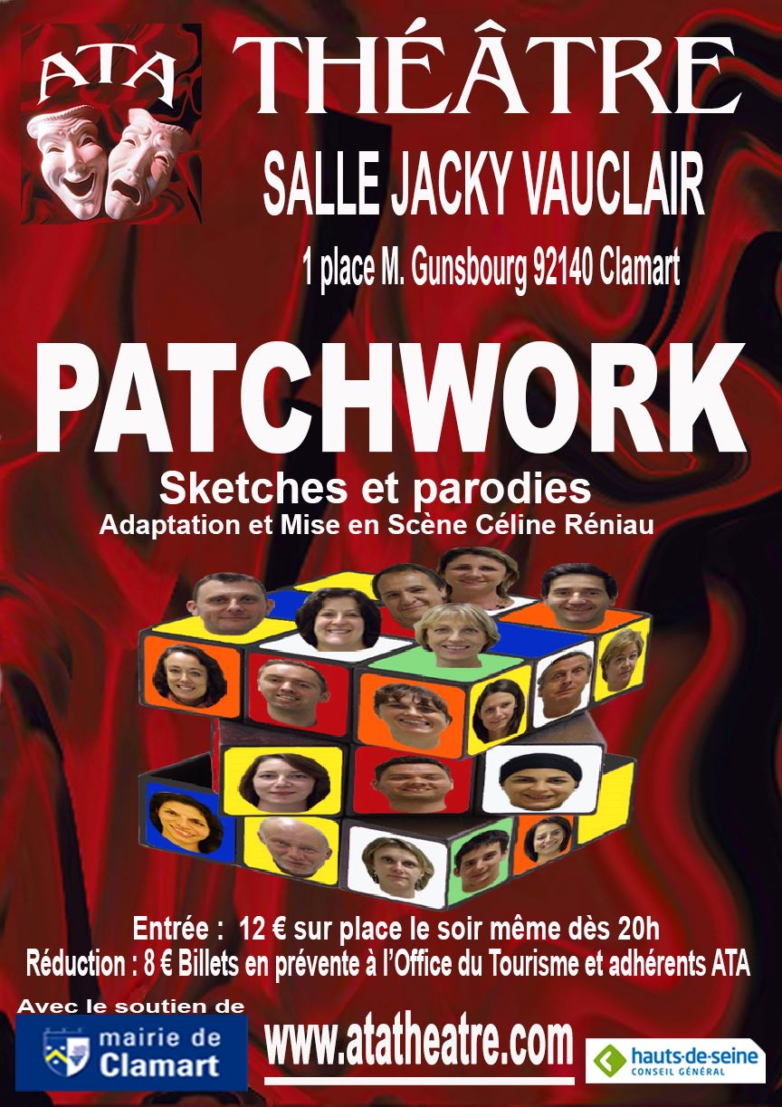 2012 Affiche theatre Patchwork spectacle de Céline Réniau